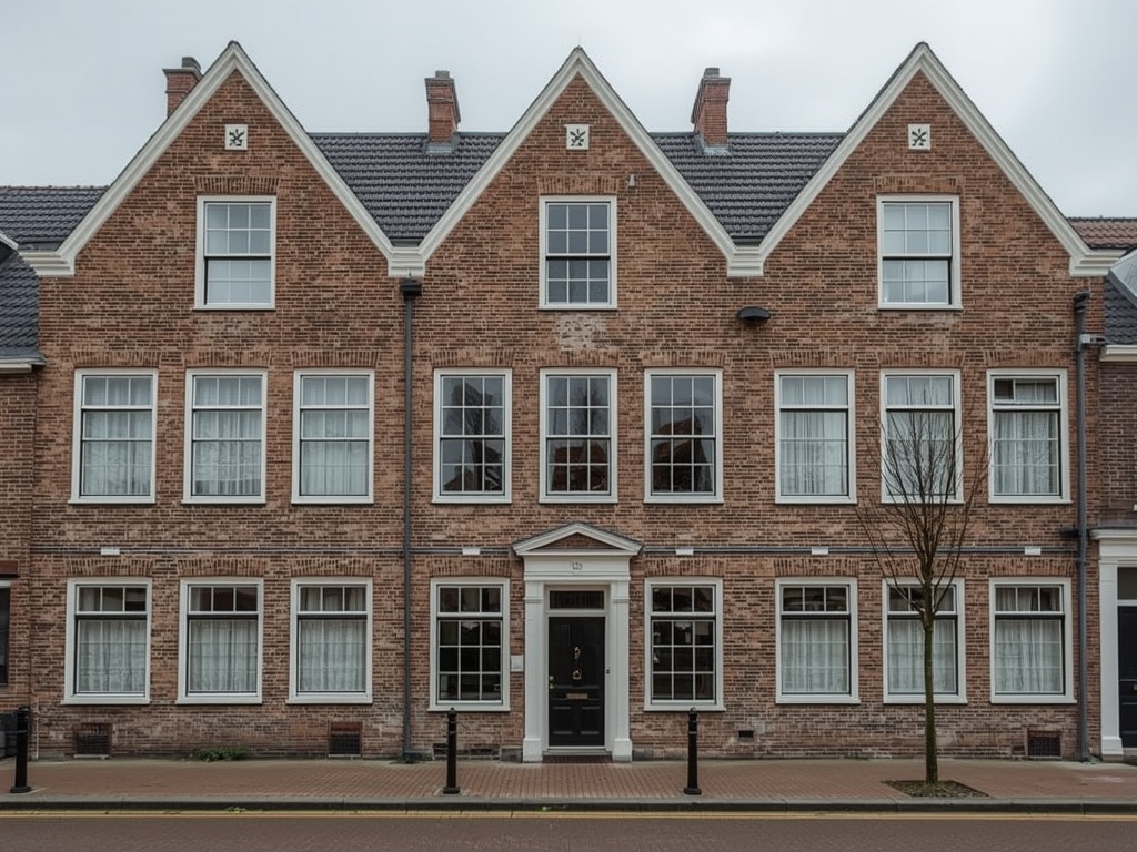 foto van ouderwetse huizen