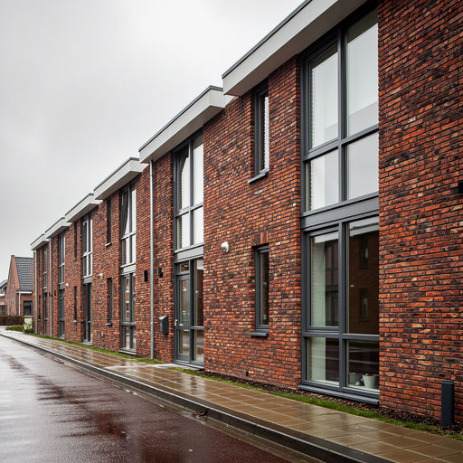 Moderne rijtjeswoning in Schipluiden met antracietgrijze kunststof kozijnen