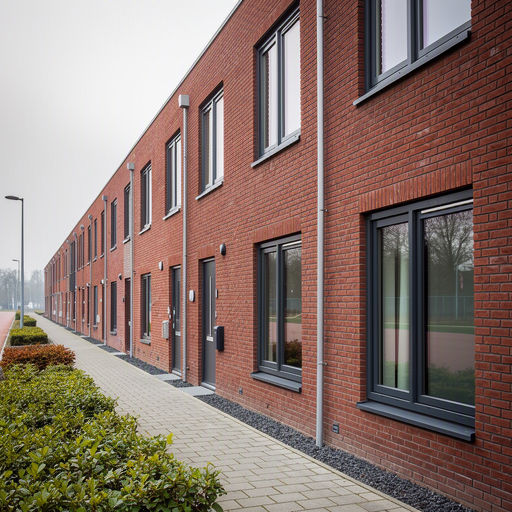 Moderne Haagse rijtjeswoning met antracietgrijze kunststof kozijnen